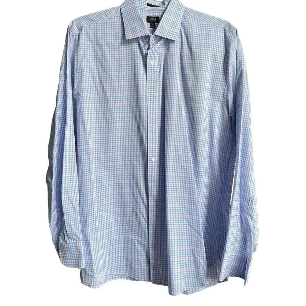 J Crew 120's 2 ply crosby checkered button down shirt Large